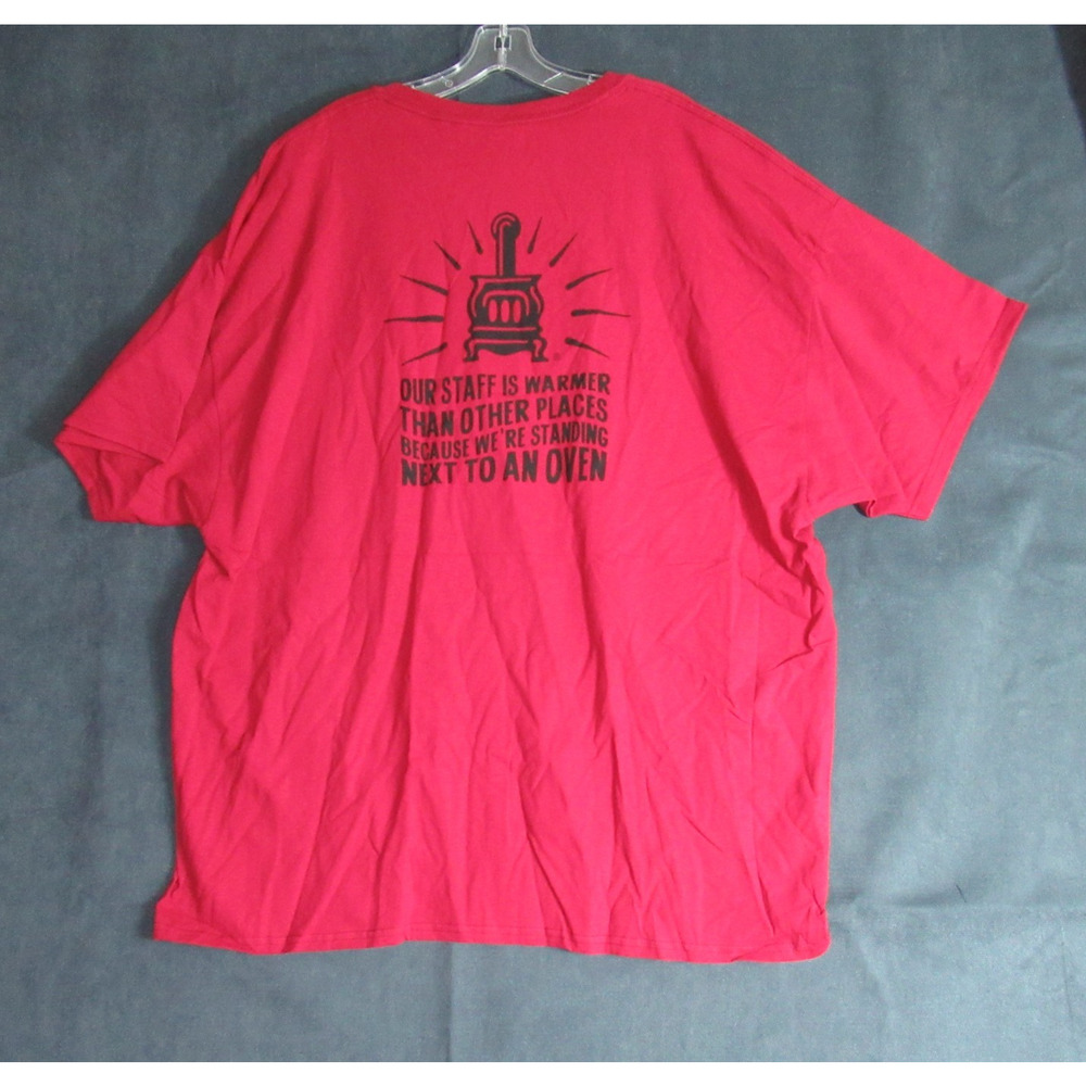 Potbelly T Shirt Mens Size 3XL Red Uniform Work Short Sleeve Tee